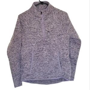 Pullover Thick Outdoor Winter Light Purple Gray Active Top Thumbholes L M